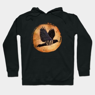 SOAR - crow/raven in flight Hoodie